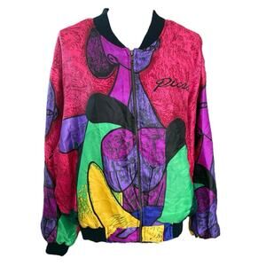 Dino Cellian Vintage 90s Picasso Bomber Colorful Jacket One Size